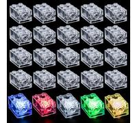 Joycabin 15 pezzi di mattoncini luminosi, 2 x 3 LED, pietre luminose trasparenti, set di mattoncini da costruzione, giocattoli, compatibile con tutte le grandi marche di mattoncini da costruzione