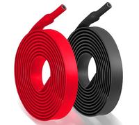Joycabin 2 Pezzi Tubo Termorestringente 4:1 2M, Guaina Termoretrattile con Colla Impermeabile e Isolante, Per Isolamento Cavi, Riparazioni Elettriche (Nero+Rosso) (6MM)