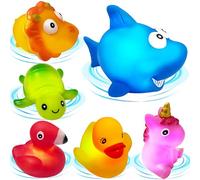 Joycabin Giocattolo da bagno a LED per bambini, 6 pezzi, con luci per vasca da bagno, giocattolo per l'acqua, per il nuoto, per la piscina, per bambini, ragazzi e ragazze