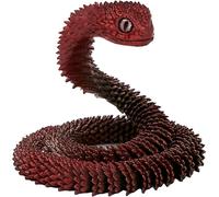 Joycabin Giocattolo di serpente stampato 3D, Pasqua 3D, uovo di serpente stampato 3D, uova di serpente, uova di serpente, animali stampati 3D, per bambini, regali di scrivania (60 cm - Nero Rosso)