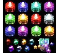 Joycabin LED Sommergibili 12 Mini Luci Subacquee Impermeabili, Decorative per Acquario, Giardino, Stagno, Festa di Matrimonio (Multicolore)