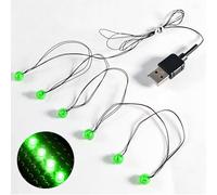 Joycabin Pietre luminose a LED 6 in 1, 1 x 1, rotonde, alimentate tramite USB, compatibili con mattoni, luci LED per il fai da te, accessori per modelli e set (verde)