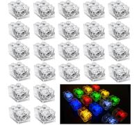 Joycabin Set di 24 mattoncini luminosi, 2 x 3 LED, pietre luminose trasparenti, set di mattoncini da costruzione, giocattoli, compatibile con tutte le grandi marche di mattoncini da costruzione