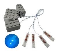 Joycabin Set di 4 mattoncini luminosi, pietre luminose a LED, luci a mattoncini compatibili, componenti da costruzione, giocattolo fai da te, per tutte le grandi marche di mattoncini da costruzione