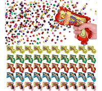 Joycabin Set di 50 cannoni per coriandoli, per feste, biodegradabili, per carnevale, compleanni, matrimoni, Capodanno, feste, anniversari