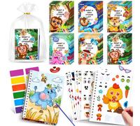 JoyCat Confezione da 24 libri da colorare con adesivi Make a Face | Dipingi con acqua e crea un viso, adesivi per sacchetti regalo, premi in classe, regali di compleanno e divertimento in