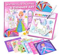JoyCat Libri da colorare con acqua, Attività artistiche e creative, Arte senza disordine Principessa per bambini 4-8 anni, Kit e forniture creative, Attività fai-da-te, Regali per ragazze e ragazzi