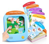 JoyCat Tablet Educativo per Bambini, Spagnolo/Inglese, 106 Pagine Carte Parlanti con 20 Giochi Interattivi, Gioco Educativi per Imparare Alfabeto, Fonemi, Numeri e Colori, Giochi Bambini 2-6 Anni