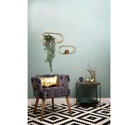 JOYCE SET DI 2 MENSOLE A MURO 43-38CM METALLO ORO