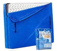 JOYCEMALL Borsa per materasso singolo per traslochi e stoccaggio, resistente, extra spessa, impermeabile e riutilizzabile, 8 manici rinforzati, cerniera resistente, per il trasferimento di casa