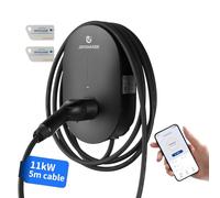 JOYCHARGE AC011E-HP-02 11 kW Wallbox Trifase Tipo 2 con Controllo App Wi-Fi | Corrente regolabile 6-16 A, cavo da 5 m, protezione IP55, accesso RFID e compatibilità con auto elettriche e veicoli PHEV