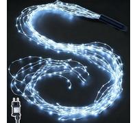 Joycome Fascio di Luce 2m 200 LED Luci a Cascata con Spina, 8 Modalità di Illuminazione Catena Luminosa, IP65 Impermeabili Luci Decorative Stringa per Natale Giardino Festa Matrimonio (Bianco)