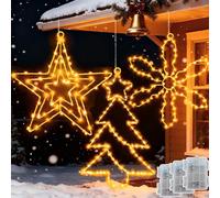 Joycome Fiocco di neve Albero di Natale Stella di Natale Luminosa Stella