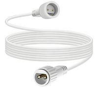 Joycome Prolunga Luci Natale 6M/19.6Ft 2 pin Prolunga da Esterno Impermeabile, Connettore per Cascata Luci Natale Esterno, Luce Stringa Giardino, Catena Luminosa, Luce Tenda - Bianco