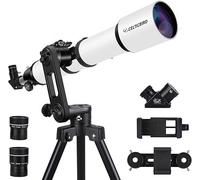 JoyDate Teleskope für Erwachsene Astronomie, 90mm Öffnung 700mm Refraktor-Teleskope für Erwachsene Anfänger Kinder mit hoher Präzision Anpassung, Ultra-stabilen Vertisteel AZ Mount Base Stativ