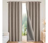 Joydeco 100% Tende Oscuranti per Interni 2 Pezzi L 140 x A 260 CM, Lino Tende Termiche con Passanti Nascosti per Soggiorno Moderne Cameretta Bambini Camera da Letto Blackout Curtains, Lino
