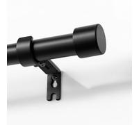 Joydeco Set di aste per tende regolabili nere da 76 cm a 365 cm, asta decorativa per tende con estremità in alluminio per bagno, camera da letto, soggiorno DEY2A