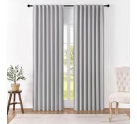 Joydeco Tende Opache con Occhielli, Set da 2 Tende Oscuranti Termiche Anticalore per Camera da Letto e Soggiorno, Bianco 2 x L140 x A225