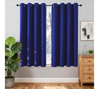 Joydeco Tende oscuranti con occhielli, 2 pezzi, altezza 158 x larghezza 132, colore blu reale, protezione dal calore, per camera da letto, soggiorno