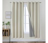 Joydeco Tende oscuranti, lunghe 183 cm, 2 pannelli, tende oscuranti per camera da letto, 100% oscuranti, termiche, per protezione della privacy, set di 2 pannelli (larghezza 106 x lunghezza 183 cm,