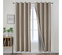 Joydeco Tende oscuranti, lunghe 213 cm, 2 pannelli, tende oscuranti per camera da letto, 100% oscuranti, termiche, per protezione della privacy, set di 2 pannelli (larghezza 106 x lunghezza 213 cm,