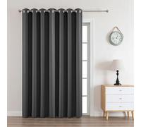 Joydeco Tende oscuranti lunghe 241 cm, 1 pannello, a isolamento termico, 1 pezzo, oscuranti per finestra, per camera da letto e soggiorno (larghezza 178 cm x lunghezza 241 cm, grigio scuro)