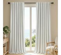 Joydeco Tende oscuranti per camera da letto 213,4 cm di lunghezza, tasca posteriore per bastone/asta, 100% oscuranti, tende oscuranti termoisolanti, set di 2 pannelli, 132 x 213 cm (larghezza x