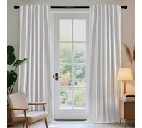 Joydeco Tende oscuranti per camera da letto lunghe 228,6 cm, tasca posteriore con passanti/asta 100% oscuranti, tende oscuranti termoisolanti testurizzate, set di 2 pannelli, 132 x 228,6 cm (larghezza