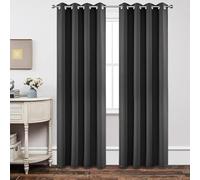 Joydeco Tende Oscuranti per Interni 2 Pezzi, Tende Termiche con Occhielli per Soggiorno Moderne, Cameretta Bambini, Camera da Letto Blackout Curtains (Grigio Scuro, 2xL167xA228)