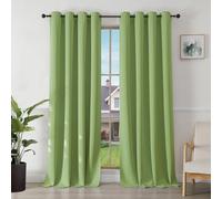 Joydeco Tende Oscuranti per Interni 2 Pezzi, Tende Termiche con Occhielli per Soggiorno Moderne, Cameretta Bambini, Camera da Letto Blackout Curtains(2xL140xA260,Verde)
