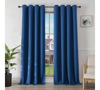 Joydeco Tende Oscuranti per Interni 2 Pezzi, Tende Termiche con Occhielli per Soggiorno Moderne, Cameretta Bambini, Camera da Letto Blackout Curtains(2xL140xA260,Blu Reale)