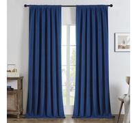 Joydeco Tende per Interni 100% Oscuranti Velluto Blu Zaffiro 330g/㎡ 2 Pezzi L 132 x A 245 cm Nastro Tenda Termica Isolante Freddo e Caldo Soggiorno Camera da Letto Curtains
