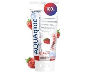 JOYDIVISION AQUAglide Gel lubrificante alla fragola 100 ml è un vegano a base acquosa con un sensuale profumo di fragola. È un lubrificante cristallino adatto per l'uso con preservativi in lattice