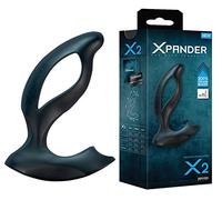 JOYDIVISION XPANDER X2, M, Nero, Perfetto equilibrio per la stimolazione della prostata, anale e del perineo - Utilizzo senza mani, Silikomed medico