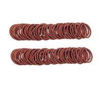 Joyeah Piccole fasce elastiche per capelli per bambini, mini elastici per coda di cavallo, 2 mm x 2,5 cm, rosso mogano