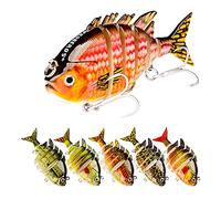 Joyeee 1 Pezzi esca da pesca lago, Multi Snodata Jointed Shad per Acqua Dolce e Salata, Swimbait Crankbait Esca Dura, Profondità di Nuoto 1.5-3m, Colori Casuali