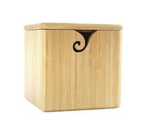 Joyeee Ciotola per filati in bambù extra large con coperchio, custodia per maglia XL per riporre grandi palline di lana, ciotola per uncinetto fatta a mano per moglie, mamma, nonna, 7,7 pollici