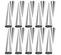 Joyeee Confezione da 10 stampi per corno di crema piccoli + 10 stampi per corno di crema grandi, coni per corno di crema 9.5 cm piccoli coni per corno, pasticceria per colazione, tè pomeridiano