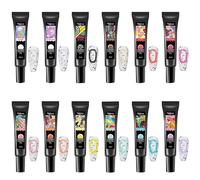 Joyeee Gel Costruttore per Unghie, 12 Colori Scultura Builder Gel per DIY Disegnare Liner, Antiaderente Mani, Multifunzione Modelli 3D Intaglio Gel per la Decorazione di Nail Art#4