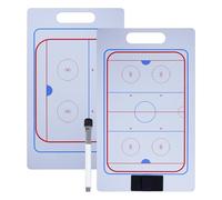 Joyeee Lavagna bianca tattica cancellabile su entrambi i lati con pennarello e clip per penna per allenatori, giocatori, accessori per attrezzature da hockey, regalo perfetto per allenatori, giocatori