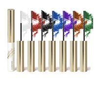 Joyeee Mascara Colorato, 7color Mascara Verde Blu Viola Marrone, Mascara Volumizzante e Allungante Waterproof, Lunga Durata Naturale Mascara Colorati Ciglia Make up Trucco per Donna Ragazza Regalo