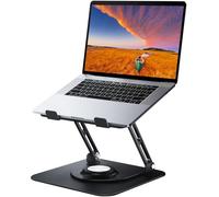 JOYEKY Supporto per computer portatile da scrivania, regolabile con base girevole a 360°, supporto ergonomico per laptop per lavoro collaborativo, supporto pieghevole e portatile, adatto per tutti i