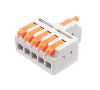 JOYELEC 11 Pezzi Compact Connettore,D1-5 Morsettiere Connettori Elettrici con Polo,Terminali a Collegamento Rapido 1 entrate/5 uscite,cavi 0.08-2.5(4.0) mm²,250V,32A,allungare cavi e fai da te