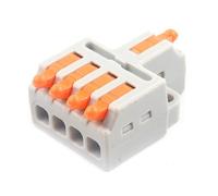 JOYELEC 13 Pezzi Compact Connettore,D1-4 Morsettiere Connettori Elettrici con Polo,Terminali a Collegamento Rapido 1 entrate/4 uscite,cavi 0.08-2.5(4.0) mm²,250V,32A,allungare cavi e fai da te