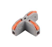 JOYELEC 15 Pezzi Compact Connettore,NV-T11 Morsettiere Connettori Elettrici con Polo,Pezzi Terminali a Collegamento Rapido 1 entrate/2 uscite,cavi 0.08-2.5(4.0)mm²,400V,32A,allungare cavi e fai da te