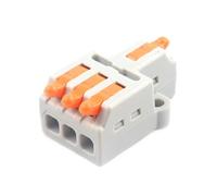 JOYELEC 16 Pezzi Compact Connettore,D1-3 Morsettiere Connettori Elettrici con Polo,Terminali a Collegamento Rapido 1 entrate/3 uscite,cavi 0.08-2.5(4.0) mm²,250V,32A,allungare cavi e fai da te