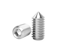 JOYELEC 182 Pezzi M4*8 Viti a Brugola Senza Testa con Punta Acuta,Acciaio Inox 304 Antiruggine,Esagoni Incassati,Viti per Fissaggio Maniglie Porte,con 1 Chiavi a Brugola