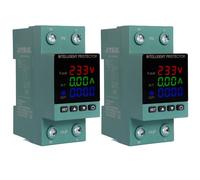 JOYELEC 2 pz Contatore di Corrente Energia Elettrica, Misuratore Consumo Elettrico,230V 63A Display consumo energetico,potenza,contro sovratensione e sottotensione(N)