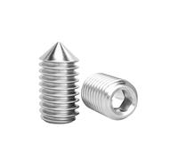 JOYELEC 280 Pezzi M4*6 Viti a Brugola Senza Testa con Punta Acuta,Acciaio Inox 304 Antiruggine,Esagoni Incassati,Viti per Fissaggio Maniglie Porte,con 1 Chiavi a Brugola