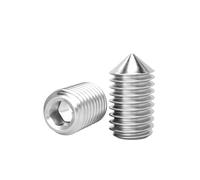 JOYELEC 30 Pezzi M4*4 Viti a Brugola Senza Testa con Punta Acuta,Acciaio Inox 304 Antiruggine,Esagoni Incassati,Viti per Fissaggio Maniglie Porte,con 1 Chiavi a Brugola